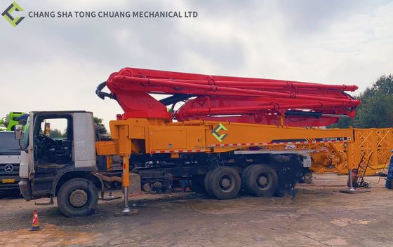 در سال 2012 Sany Heavy Industry Remanufacture Hand Second Concrete Pump Truck 46 متری